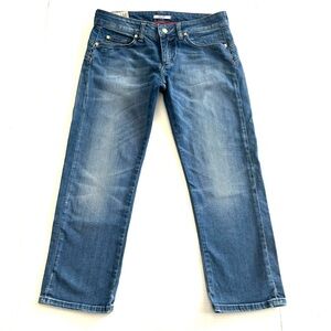 LIU JO Vintage History Buttom Up Cropped Jeans Peppy Wash Stretchy‎ Women’s 28